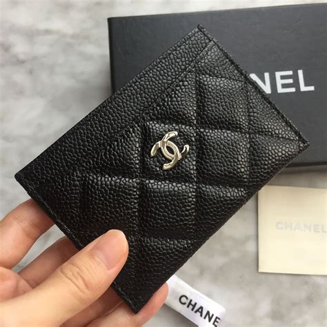 chanel leather card holder pouch|real real Chanel wallets.